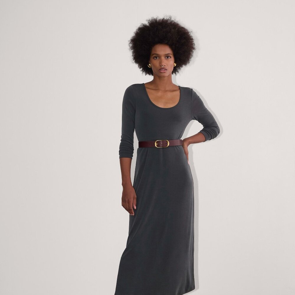 Everlane Women's Maddie Dress in Butterknit in Black, Size Small New with Tags